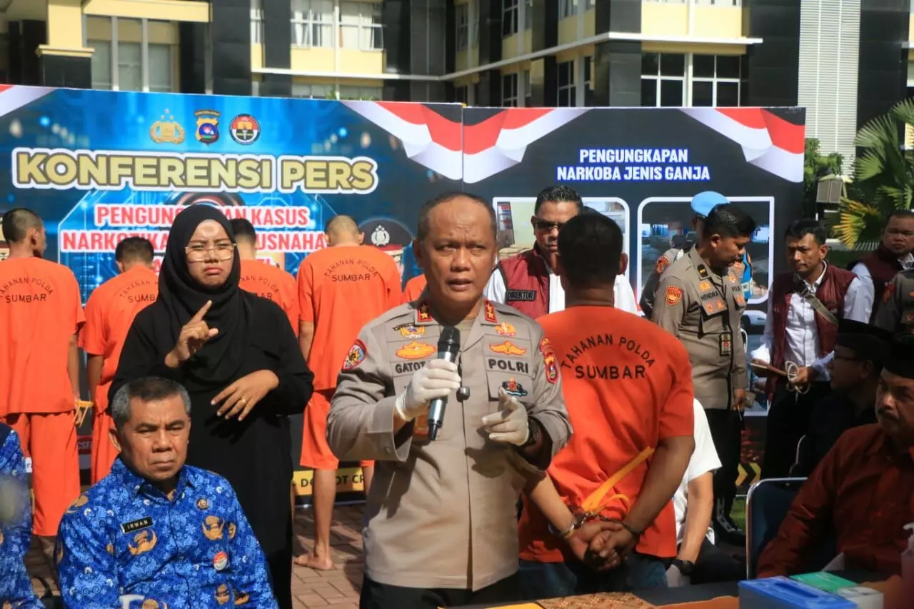 Polisi bongkar 37 kasus narkoba, sita 50 kg shabu dan 49 kg ganja di Sumbar