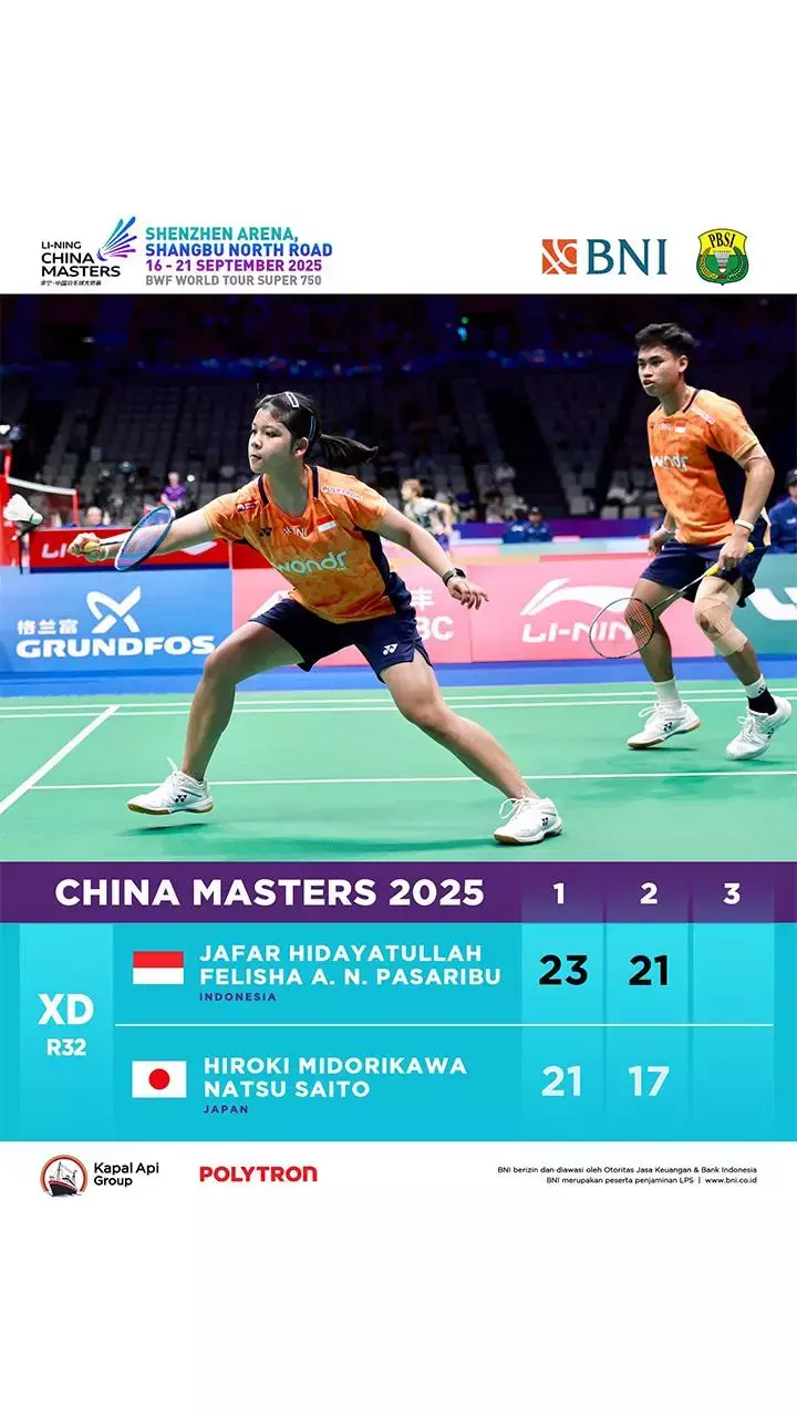 Hasil atlet badminton Indonesia di China Master 2025