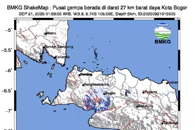 Sukabumi dan Bogor diguncang rentetan gempa M4 Sukabumi dan Bogor diguncang rentetan gempa M4