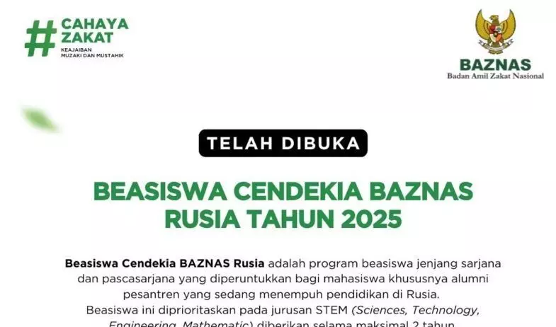 Baznas buka Program Beasiswa Rusia 2025 untuk tingkatkan pendidikan