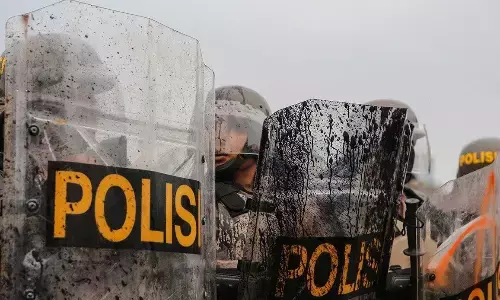 Ribuan personel gabungan amankan aksi unjuk rasa di Jakarta Ribuan personel gabungan amankan aksi unjuk rasa di Jakarta