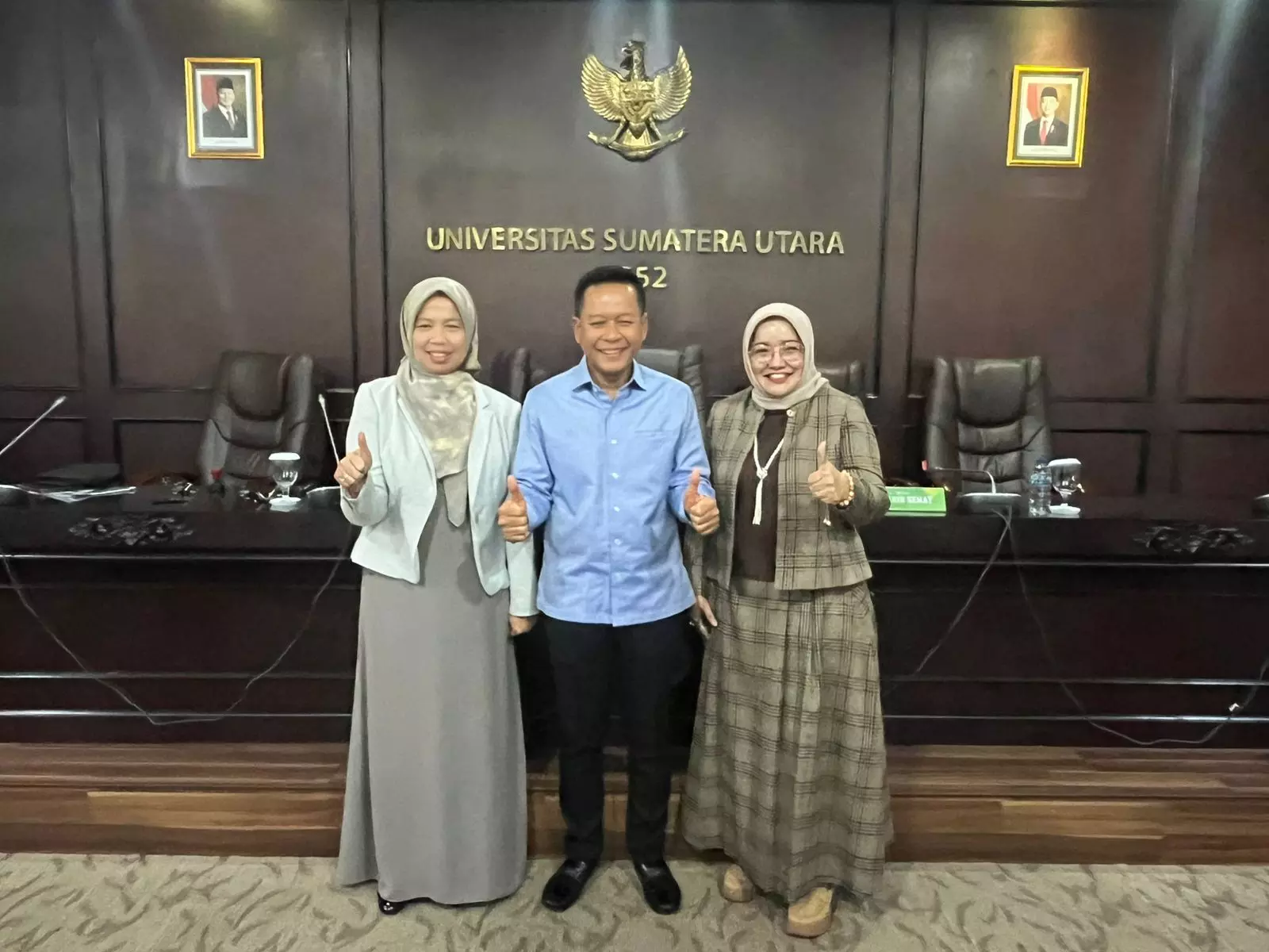Tiga calon Rektor USU 2026-2031 dengan suara terbanyak resmi terpilih