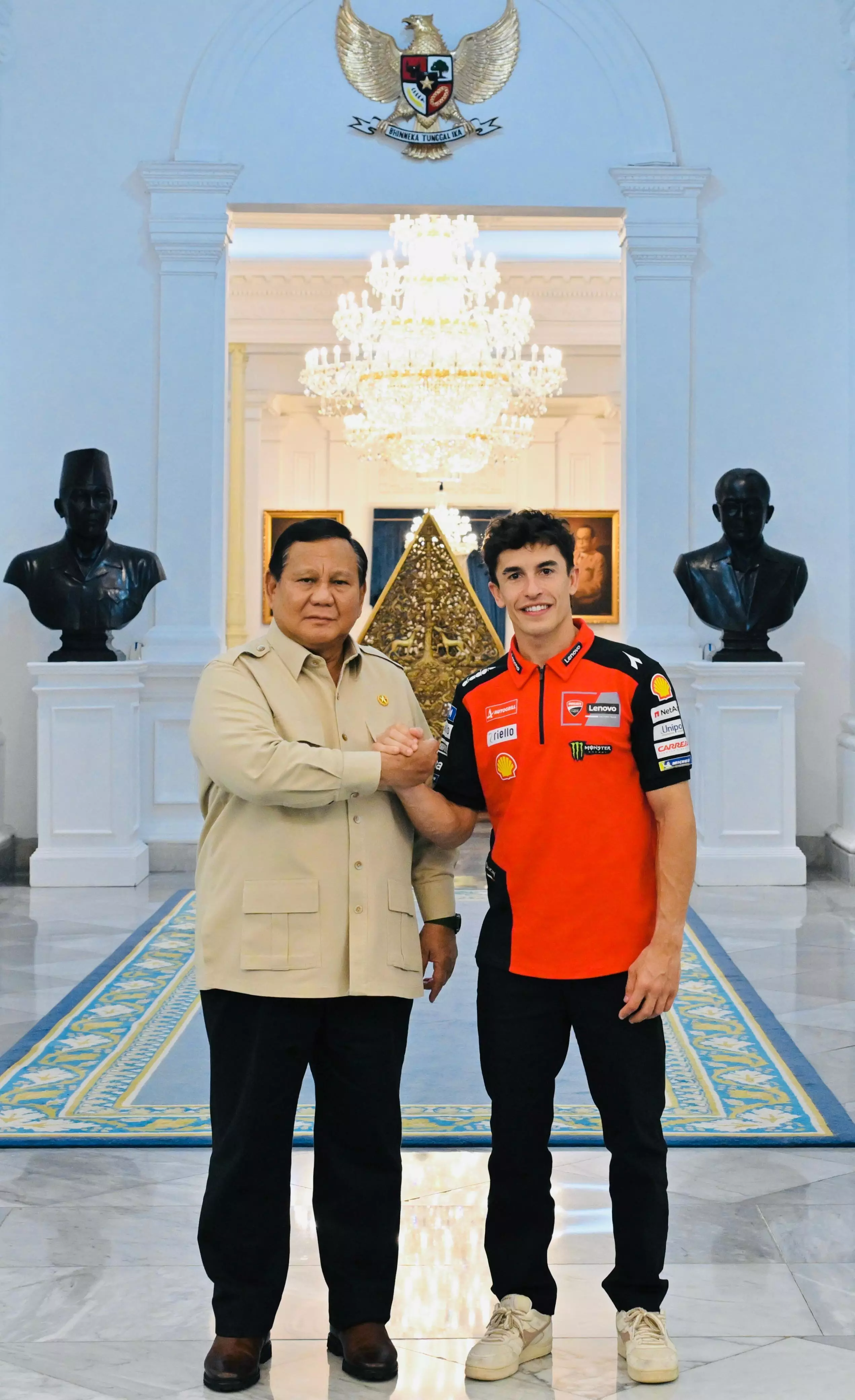Prabowo terima kunjungan Marc Marquez, Juara dunia MotoGP: Kehormatan bisa bertemu Pak Presiden