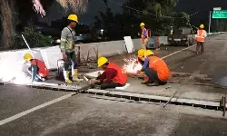 JNT lakukan pemeliharaan dan expansion joint di jalan Tol Belmera