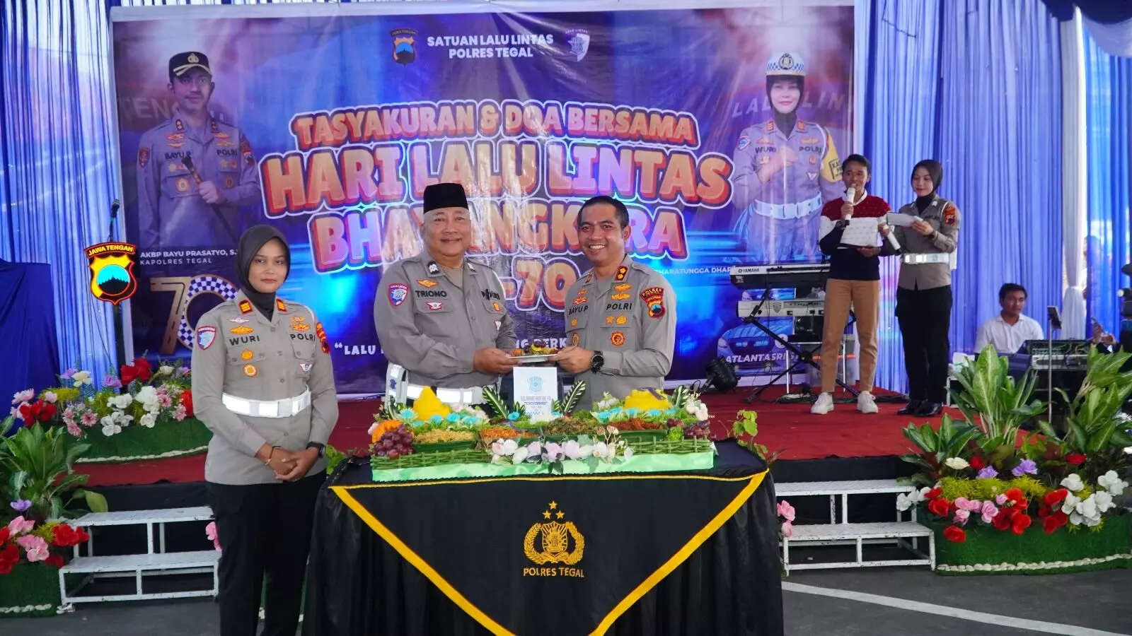 Hari Lalu Lintas Bhayangkara ke-70, Polres Tegal gelar tasyakuran dan doa bersama