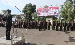 Upacara hhidmat Hari Kesaktian Pancasila di Polres Tegal