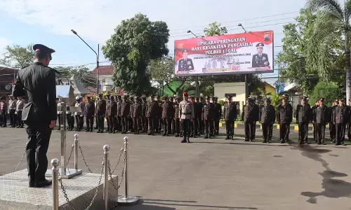 Upacara hhidmat Hari Kesaktian Pancasila di Polres Tegal Upacara hhidmat Hari Kesaktian Pancasila di Polres Tegal