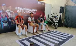 Mario Aji jumpa pelajar saat kunjungan ke Mandalika