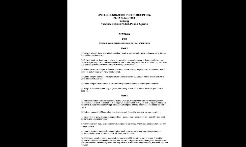 3 Oktober 1960: Pemerintah bentuk Departemen Agraria Nasional