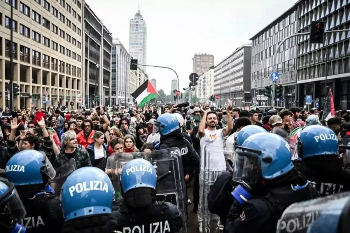 Protes pro-Palestina di Italia kian memanas akibat cegatan Israel