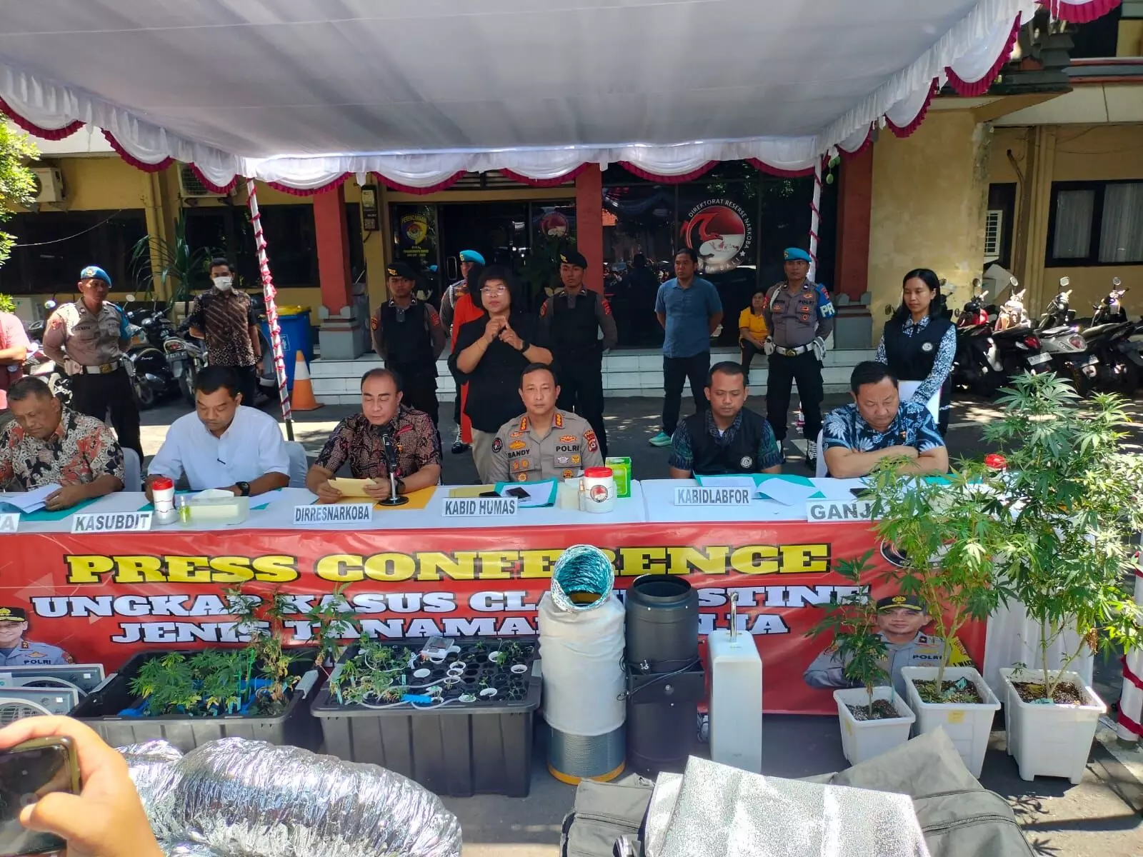 Polda Bali amankan dua WNA terkait kasus dugaan narkotika kebun ganja