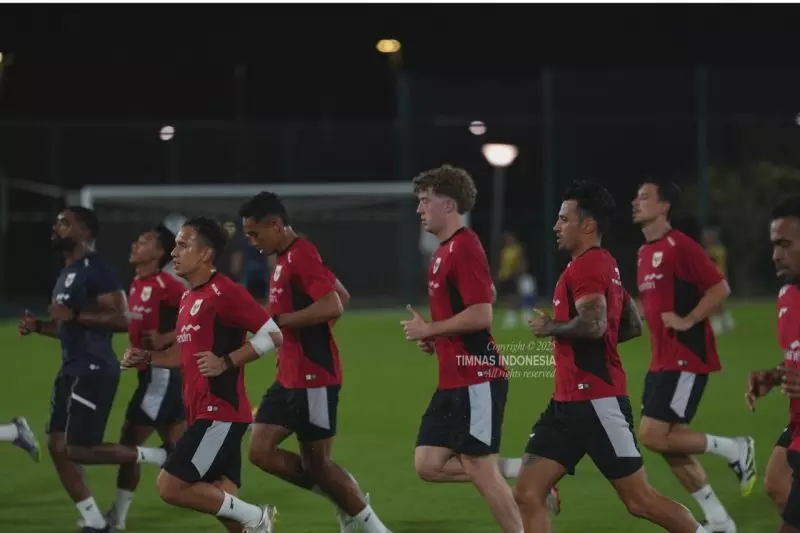 Timnas Indonesia gelar latihan perdana di Jeddah