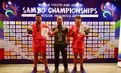 Akhiri Kejuaraan Dunia 2025, Timnas Sambo Indonesia raih 4 perunggu