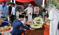 Wapres pimpin upacara militer pemakaman Karlinah Wirahadikusumah