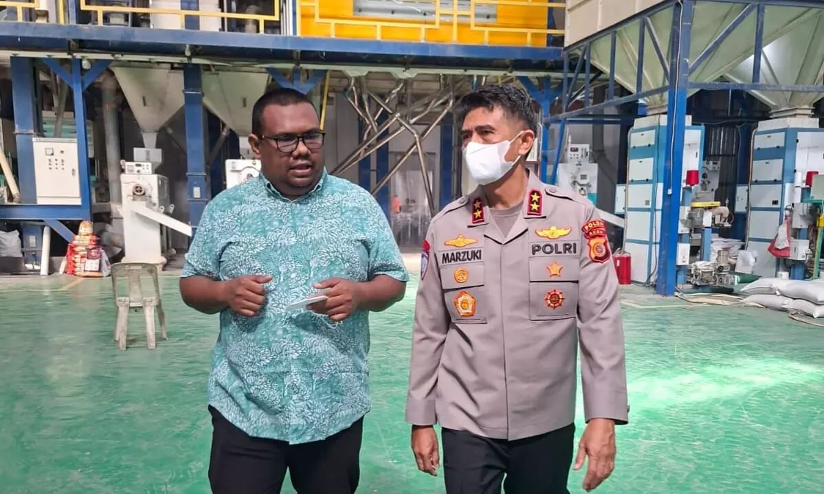 Kapolda Aceh cek kualitas beras di Kilang Padi Blang Bintang, pastikan bebas oplosan