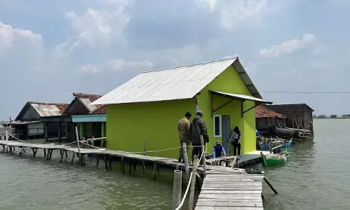 Rumah apung rampung, warga Timbulsloko Demak akhirnya bisa nabung Rumah apung rampung, warga Timbulsloko Demak akhirnya bisa nabung