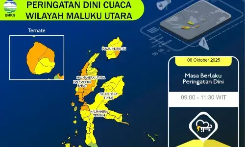 Waspada cuaca buruk dan gelombang tinggi di Maluku Utara