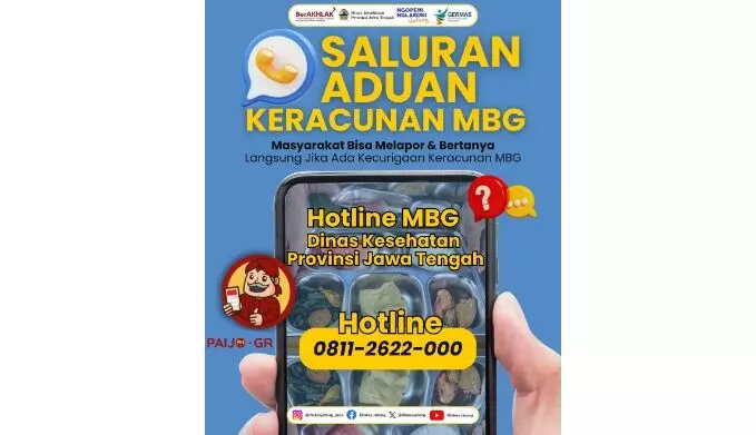 Pemprov Jateng buka hotline aduan keracunan menu MBG Pemprov Jateng buka hotline aduan keracunan menu MBG