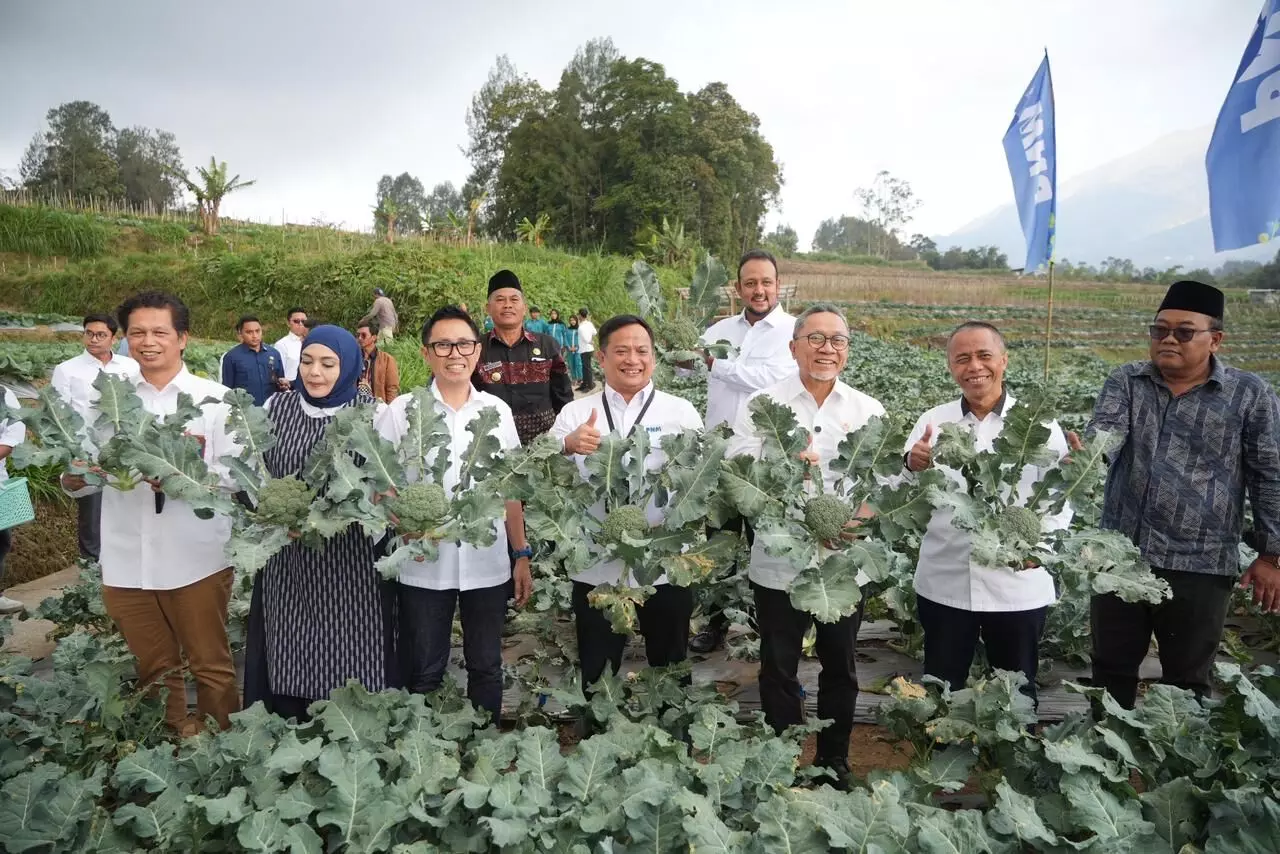 Menko Pangan RI panen brokoli dan tinjau program ayam petelur di rumah pangan PNM