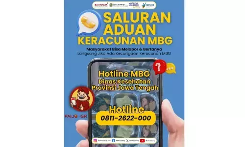Pemprov Jateng buka hotline aduan keracunan menu MBG Pemprov Jateng buka hotline aduan keracunan menu MBG