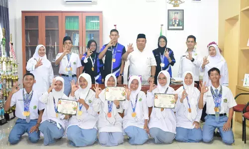 Marching Band MAN 3 Medan raih juara umum Porkot Medan 2025 Marching Band MAN 3 Medan raih juara umum Porkot Medan 2025