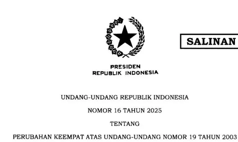 Prabowo tandatangani UU 16/2025 ubah Kementerian BUMN jadi BP BUMN Prabowo tandatangani UU 16/2025 ubah Kementerian BUMN jadi BP BUMN
