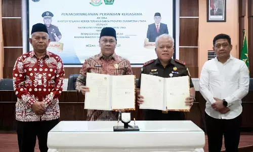 Kanwil Kemenagsu-Kejati Sumut perkuat kerja sama bidang perdata dan TUN Kanwil Kemenagsu-Kejati Sumut perkuat kerja sama bidang perdata dan TUN
