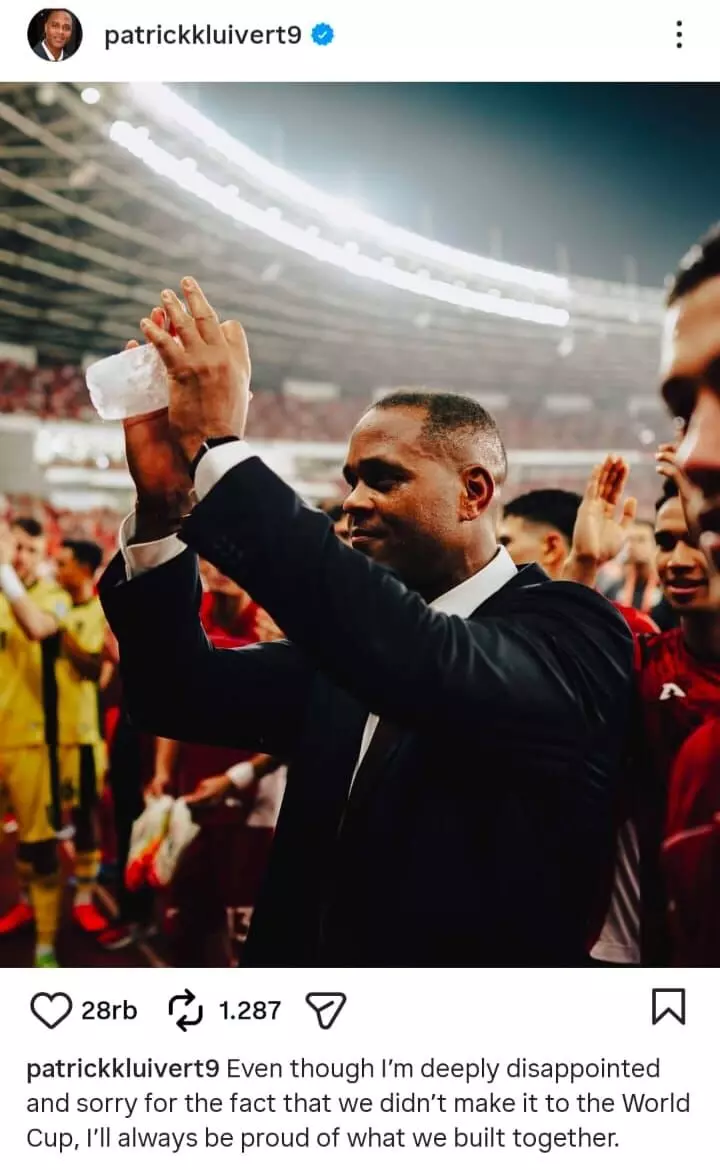 Patrick Kluivert sampaikan penyesalan usai gagal bawa Timnas ke Piala Dunia Patrick Kluivert sampaikan penyesalan usai gagal bawa Timnas ke Piala Dunia