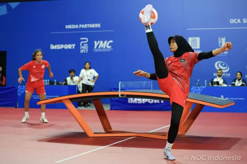 Zahrotus Syifa ke semifinal teqball Asian Youth Games 2025 Zahrotus Syifa ke semifinal teqball Asian Youth Games 2025