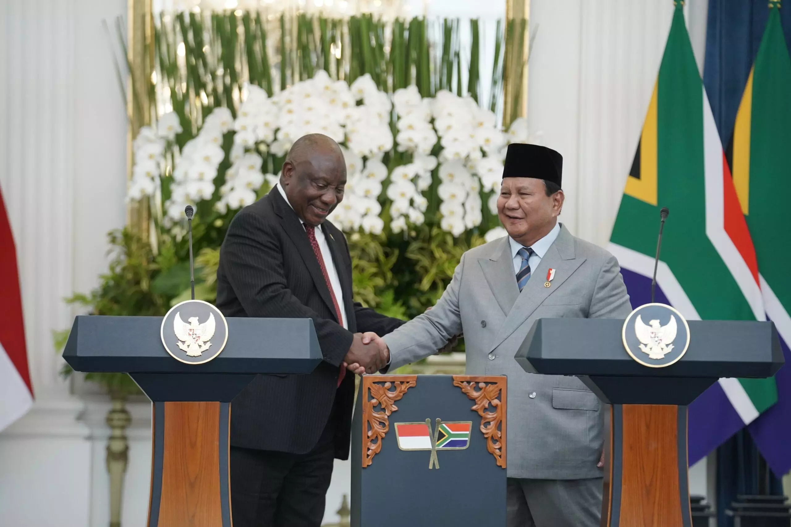 Prabowo dan Ramaphosa gelorakan semangat Afrika lewat seruan “Amandla, Awethu!” Prabowo dan Ramaphosa gelorakan semangat Afrika lewat seruan “Amandla, Awethu!”