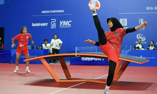 Zahrotus Syifa ke semifinal teqball Asian Youth Games 2025 Zahrotus Syifa ke semifinal teqball Asian Youth Games 2025