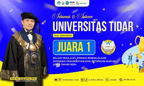 JDIH Universitas Tidar torehkan prestasi nasional JDIH Universitas Tidar torehkan prestasi nasional