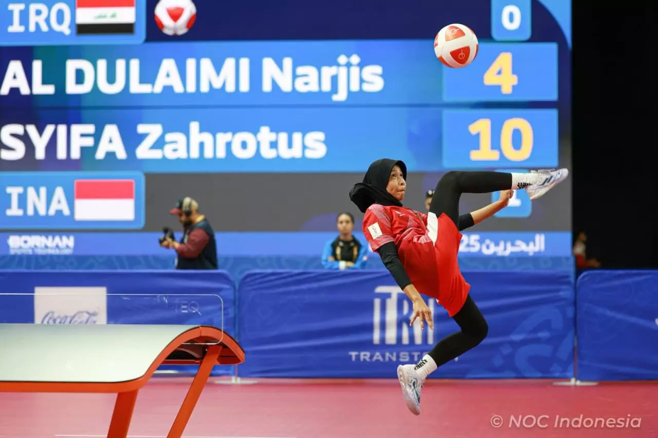 Atlet teqball Indonesia Syifa raih perunggu di Asian Youth Games Bahrain 2025 Atlet teqball Indonesia Syifa raih perunggu di Asian Youth Games Bahrain 2025