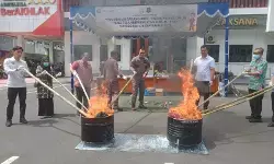 Kejari Boyolali musnahkan barang bukti 44 perkara pidum dan 4 perkara tipiring