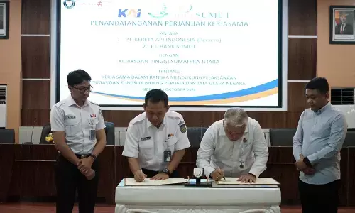 KAI-Kejati Sumut teken kerja sama penanganan masalah hukum perdata dan TUN KAI-Kejati Sumut teken kerja sama penanganan masalah hukum perdata dan TUN