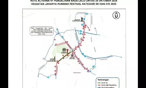 18 ruas jalan dialihkan saat Jakarta Running Festival 2025 18 ruas jalan dialihkan saat Jakarta Running Festival 2025