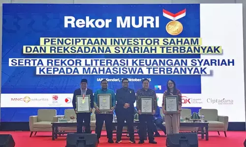 BEI, MNC Sekuritas, dan IAIN kendari torehkan dua rekor MURI di bidang Investasi Syariah BEI, MNC Sekuritas, dan IAIN kendari torehkan dua rekor MURI di bidang Investasi Syariah