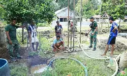 Atasi krisis air bersih, Satgas TMMD Ke-126 Kodim 1505/Tidore bangun 4 titik sumur bor di Oba Selatan