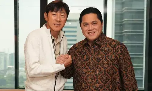Erick Thohir ajak fans timnas melangkah maju tanpa Shin Tae-yong Erick Thohir ajak fans timnas melangkah maju tanpa Shin Tae-yong