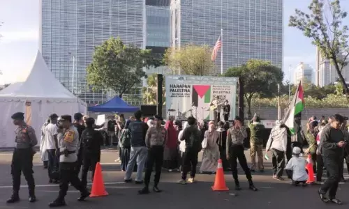 Rekayasa lalin di sekitar Kedubes AS disesuaikan kondisi lapangan Rekayasa lalin di sekitar Kedubes AS disesuaikan kondisi lapangan