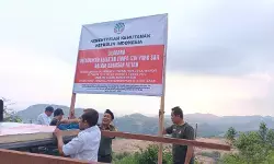 Tindak lanjut temuan peti Mandalika, Kemenhut pasang papan peringatan Tindak lanjut temuan peti Mandalika, Kemenhut pasang papan peringatan