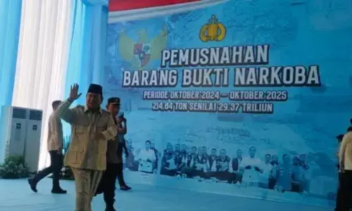 Prabowo hadiri pemusnahan 214 ton narkoba senilai Rp29 triliun Prabowo hadiri pemusnahan 214 ton narkoba senilai Rp29 triliun