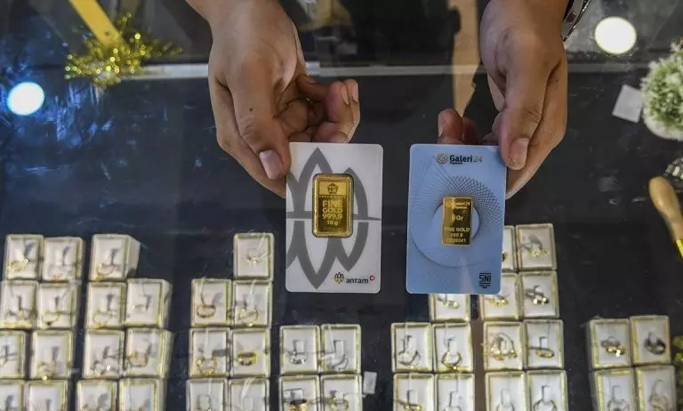 Harga emas UBS-Galeri24 di Pegadaian kompak turun Harga emas UBS-Galeri24 di Pegadaian kompak turun