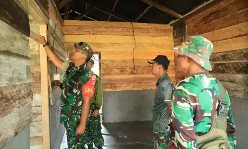 Dansatgas TMMD Ke-126 Kodim 1505/Tidore cek progres pembangunan fisik Dansatgas TMMD Ke-126 Kodim 1505/Tidore cek progres pembangunan fisik