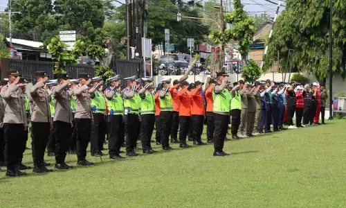Hadapi potensi ancaman bencana alam, Polres Boyolali gelar apel siaga bencana Hadapi potensi ancaman bencana alam, Polres Boyolali gelar apel siaga bencana