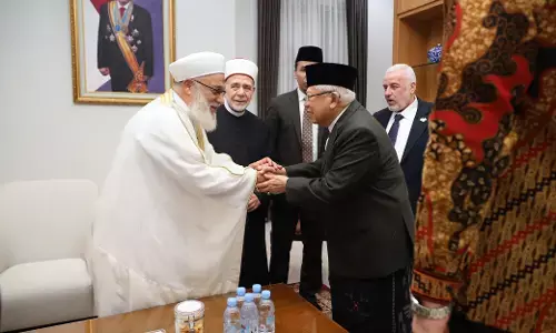 Bertemu Menteri Wakaf Suriah, Ma’ruf Amin dorong kerja sama pangkaderan ulama