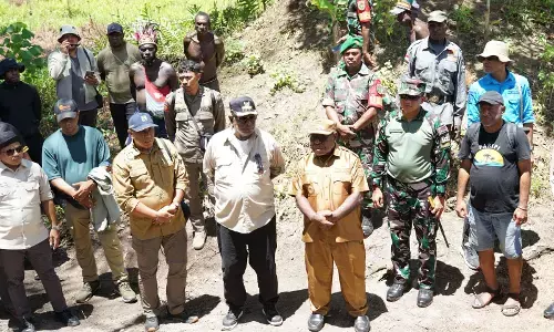 Hari terakhir kunker, Dandim 1710/Mimika dan Bupati serap Aspirasi masyarakat di Distrik Amar