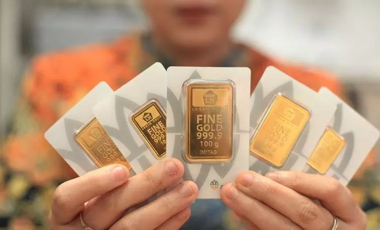 Harga emas Antam pada Rabu ini turun ke angka Rp2,26 juta per gram