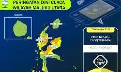 BMKG peringatkan potensi cuaca ekstrem di Maluku Utara 6-12 November