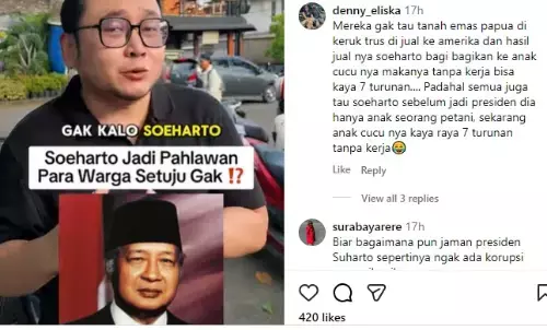 Soal gelar Pahlawan Nasional untuk Soeharto, ini komentar warganet